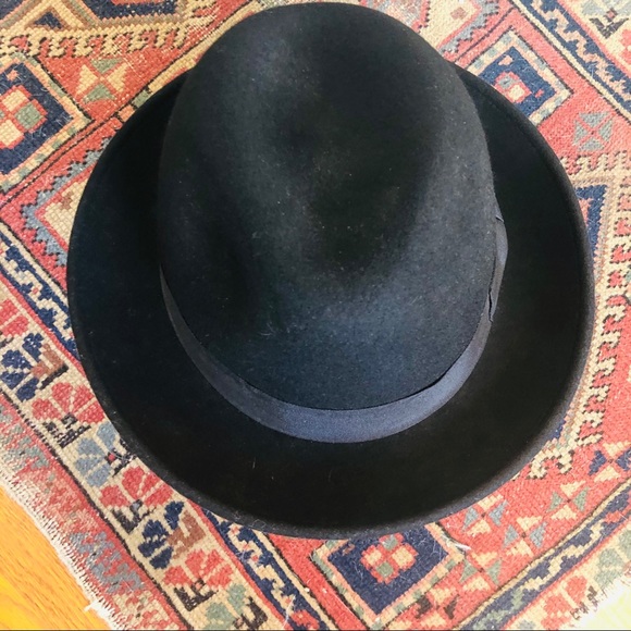 Vintage black wool felt bowler hat - Picture 10 of 12
